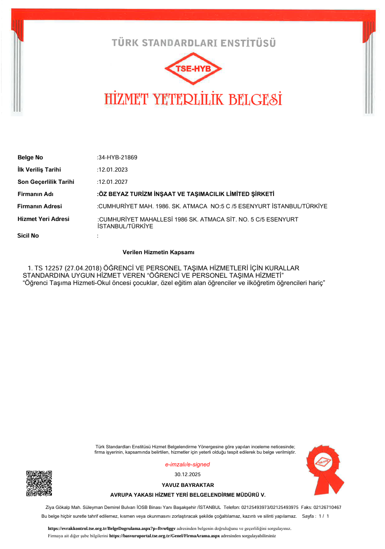D2 Yetki Belgesi